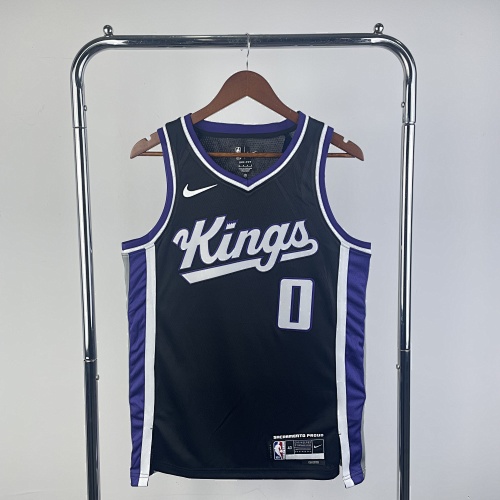Sacramento Kings #0 Away Black 24 Season Basketball Jersey