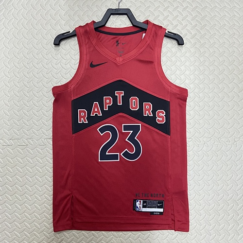 Toronto Raptors Michael Jordan #23 Away Red 23 Season Basketball Jersey