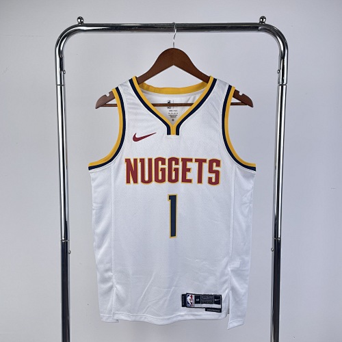 Denver Nuggets #1 White 23 Season Basketball Jersey