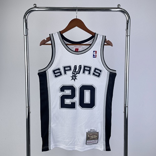 San Antonio Spurs #20 Retro Edition White 2002/03 Basketball Jersey