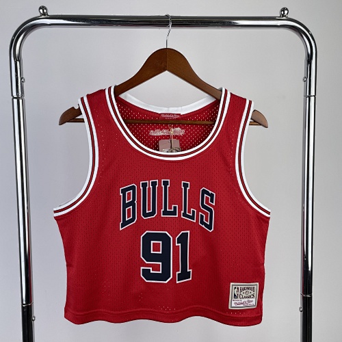 Chicago Bulls #91 Retro Edition Red Women's Basketball Jersey
