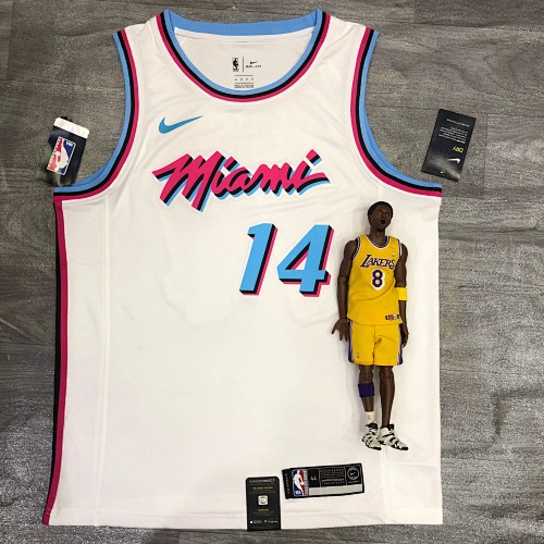 Miami Heat #14 White Basketball Jersey