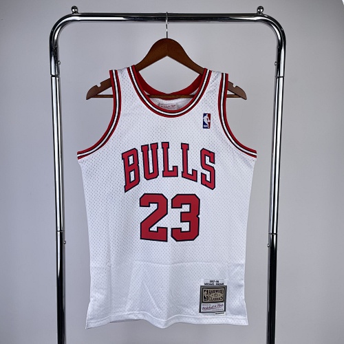 Chicago Bulls Michael Jordan #23 Retro Edition White 98 Season Basketball Jersey