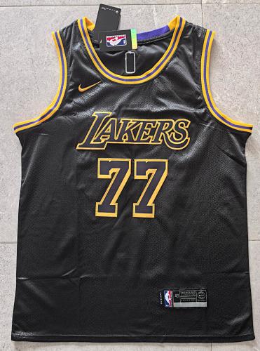 Los Angeles Lakers Luka Doncic Black Basketball Jersey