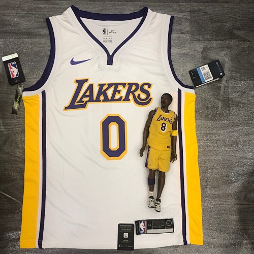 Los Angeles Lakers #0 White Basketball Jersey
