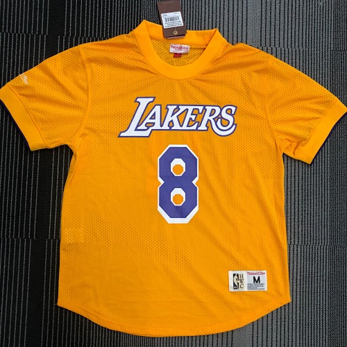 Los Angeles Lakers #8 Retro Edition Yellow Basketball Jersey