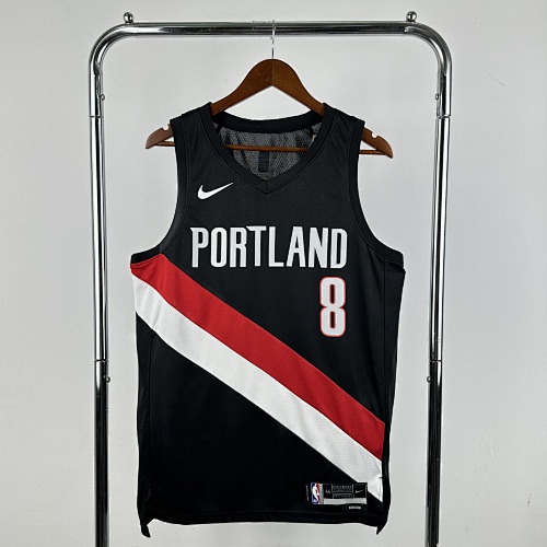 Portland Trail Blazers Deni Avdija #8 Away Black 26 Season Basketball Jersey