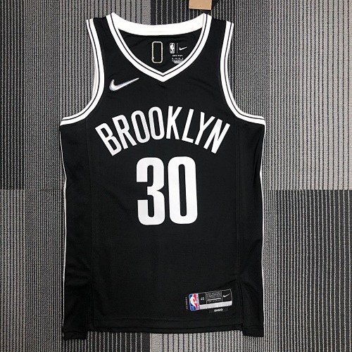 Brooklyn Nets Stephen Curry #30 Black Basketball Jersey