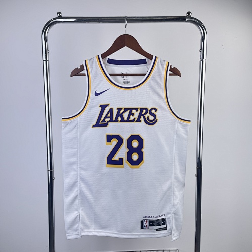Los Angeles Lakers #28 White 23 Season Basketball Jersey