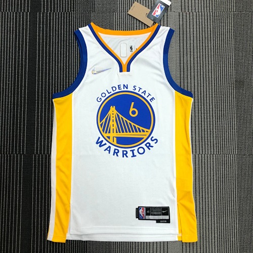 Golden State Warriors #6 White Basketball Jersey