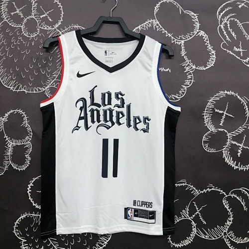Los Angeles Clippers #11 White Basketball Jersey