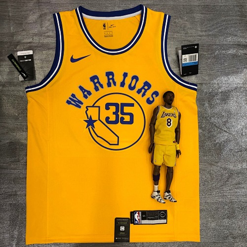 Golden State Warriors Kevin Durant #35 Yellow Socks