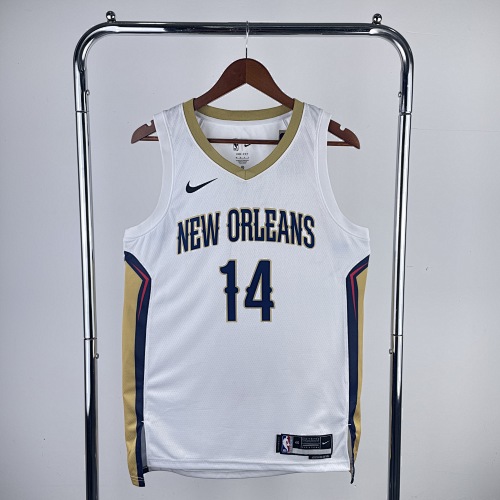 New Orleans Pelicans Brandon Ingram #14 Home White 23 Season Basketball Jersey