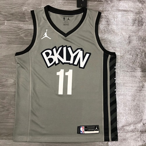 Brooklyn Nets Kyrie Irving #11 Grey 21 Season Basketball Jersey