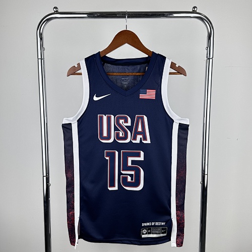 Devin Booker #15 Blue Basketball Jersey