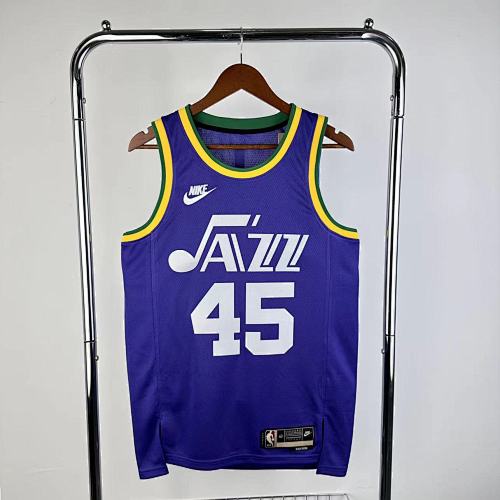 Utah Jazz #45 Retro Edition 24 Season Basketball Jersey
