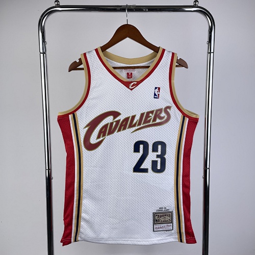 Cleveland Cavaliers LeBron James #23 Retro Edition White 04 Season Basketball Jersey