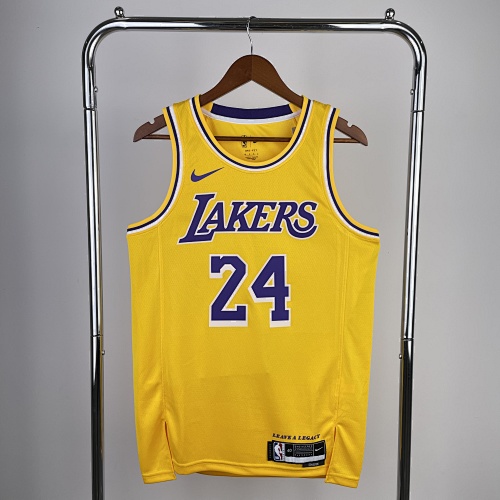 Los Angeles Lakers #24 Yellow 23 Season Basketball Jersey