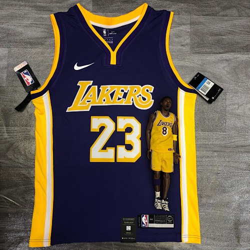 Los Angeles Lakers LeBron James #23 Purple Basketball Jersey