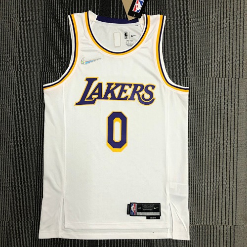 Los Angeles Lakers #0 White Basketball Jersey