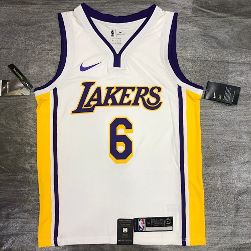 Los Angeles Lakers LeBron James #6 White Basketball Jersey