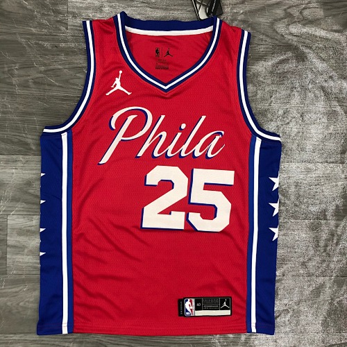 Philadelphia 76ers #25 Red 21 Season Basketball Jersey