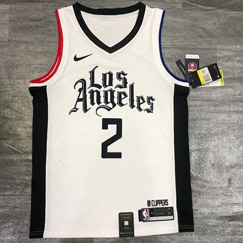 Los Angeles Clippers #2 City Edition White 20 Season Basketball Jersey