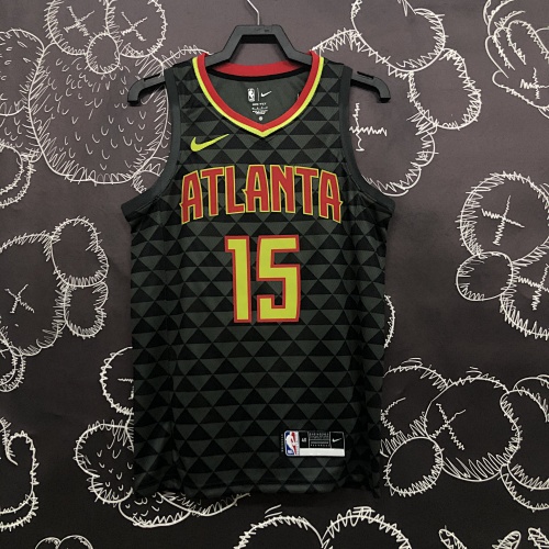 Atlanta Hawks #15 Black Basketball Jersey