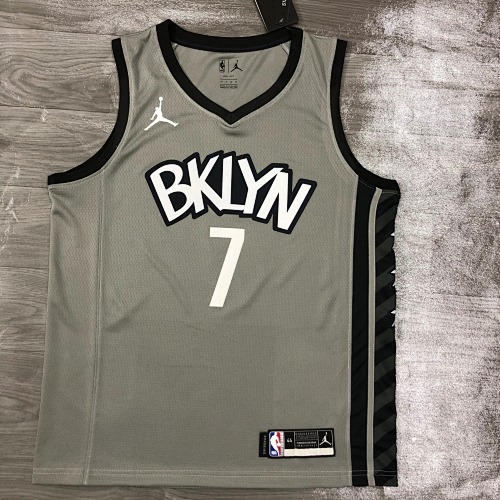 Brooklyn Nets Kevin Durant #7 Grey 21 Season Basketball Jersey