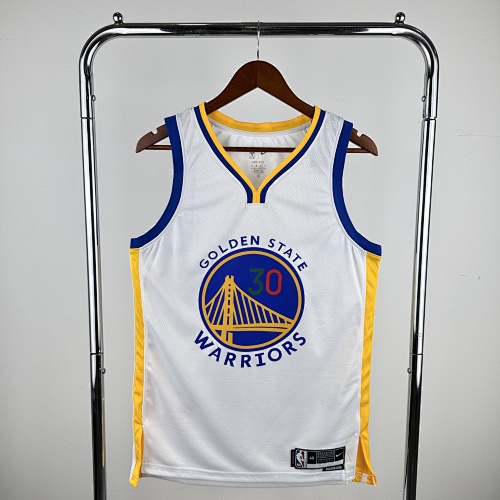 Golden State Warriors #30 White Basketball Jersey