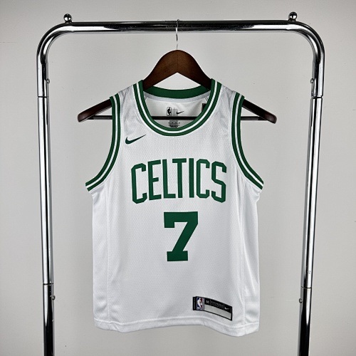 Boston Celtics Jaylen Brown #7 Green Kids Basketball Jersey