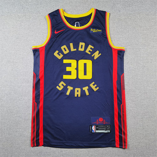 Golden State Warriors Stephen Curry City Edition Blue Basketball Jersey