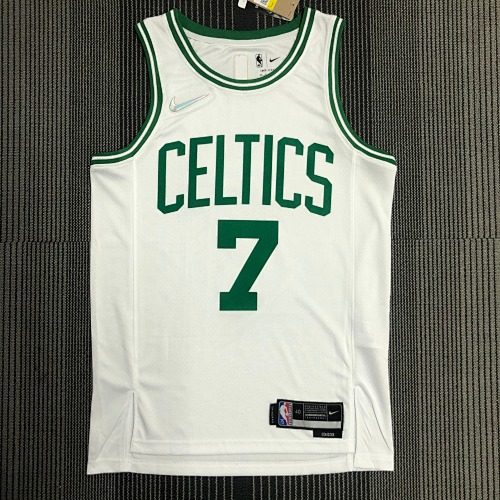 Boston Celtics Jaylen Brown #7 White Basketball Jersey