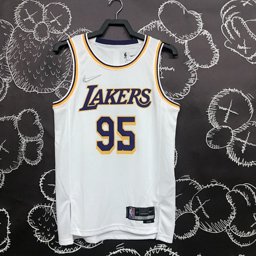 Los Angeles Lakers #95 White Basketball Jersey