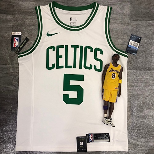 Boston Celtics #5 Retro Edition White Basketball Jersey