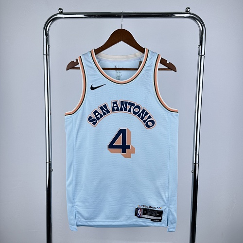 San Antonio Spurs De'Aaron Fox #4 City Edition 25 Season Basketball Jersey