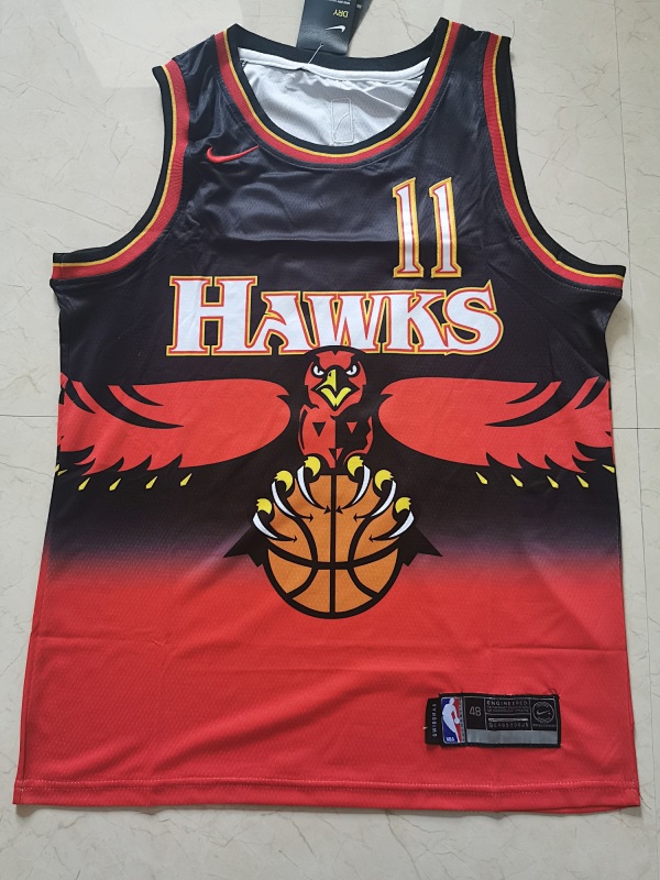 Atlanta Hawks Trae Young Retro Edition Fan Edition Red Basketball Jersey