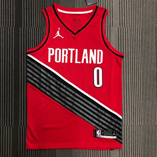Portland Trail Blazers Damian Lillard Red Basketball Jersey