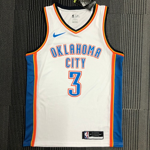 Oklahoma City Thunder Chris Paul #3 White Basketball Jersey