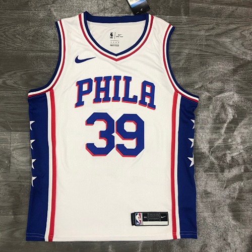 Philadelphia 76ers #39 White Basketball Jersey