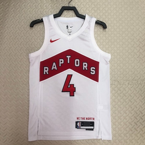 Toronto Raptors #4 Home White 23 Season Basketball Jersey