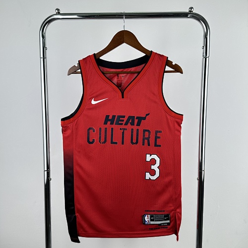 Miami Heat #3 City Edition 25 Season Basketball Jersey