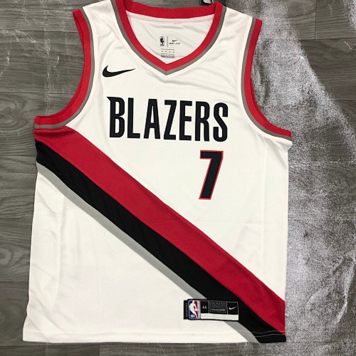 Portland Trail Blazers #7 Home White 21 Season Basketball Jersey