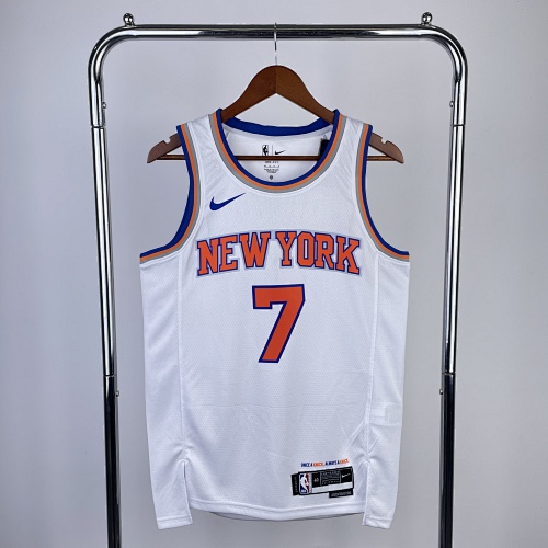 New York Knicks #7 White 23 Season Basketball Jersey