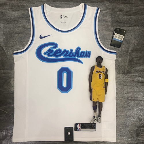 Los Angeles Lakers #0 Retro Edition White Basketball Jersey
