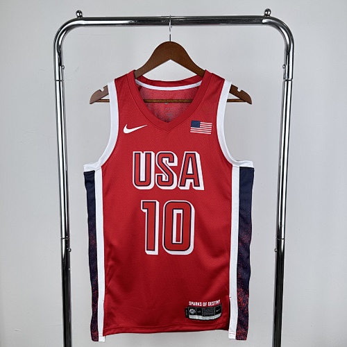 Jayson Tatum #10 Red Basketball Jersey
