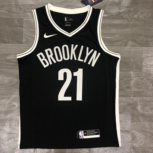 Brooklyn Nets #21 Black Basketball Jersey
