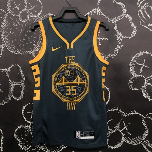 Golden State Warriors Kevin Durant #35 Grey 18 Season Basketball Jersey