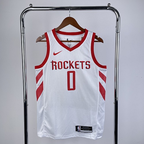 Houston Rockets #0 Home White Basketball Jersey