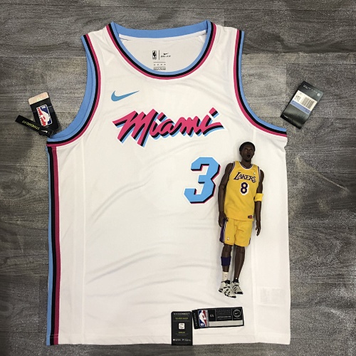 Miami Heat #3 White Basketball Jersey